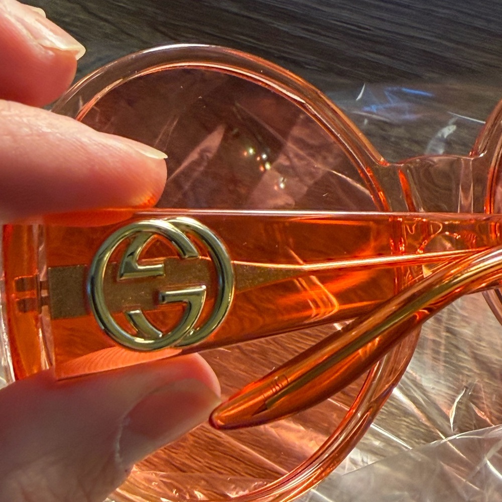 Gucci Oversized Orange/Red Sunglasses NWT $750 - Picture 10 of 13